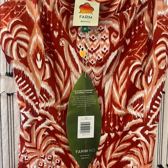 ‼️FINAL PRICE‼️ Farm Rio tropical tapestry red slip dress - new with tags - Picture 4 of 6